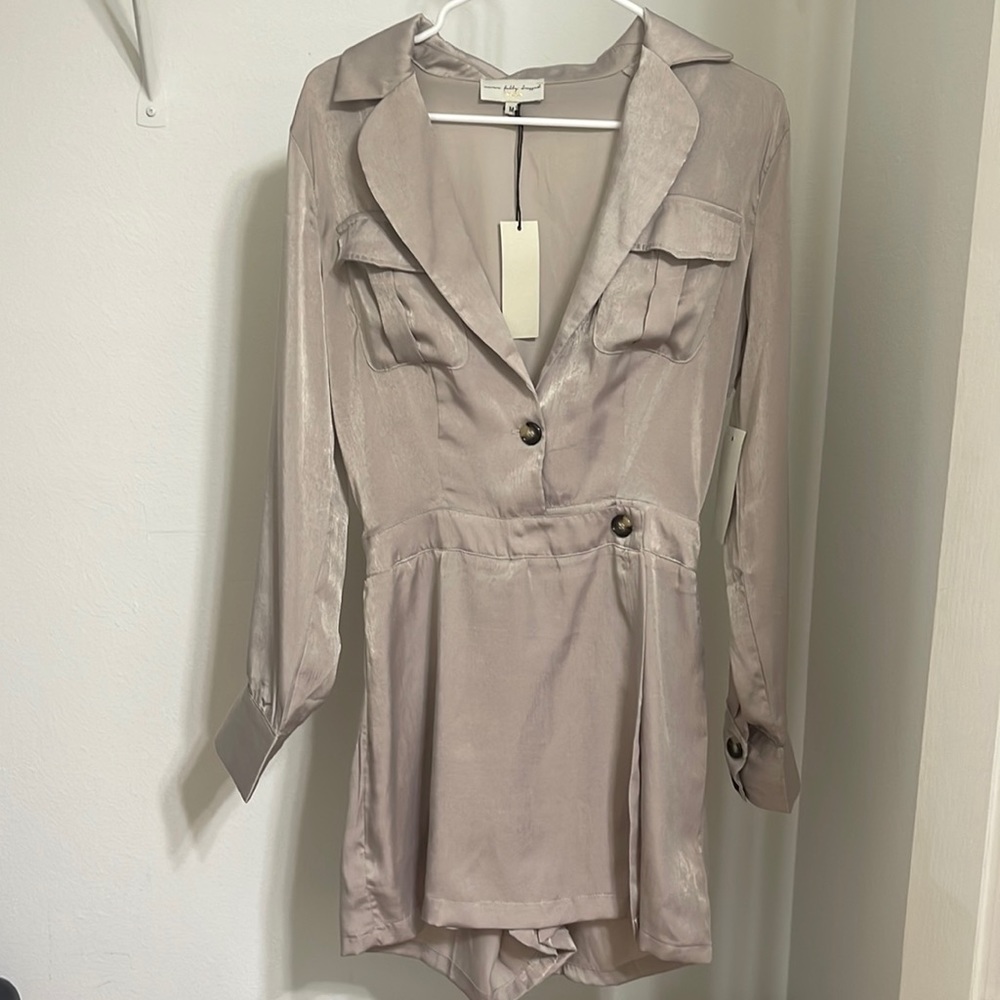 Never Fully Dresses silk romper size medium